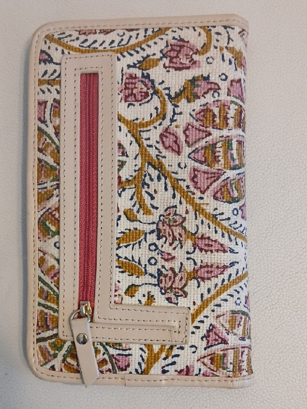 Spartina 449 Floral Printed Wallet in Cream, Pink, Green, Gold - Picture 8 of 10
